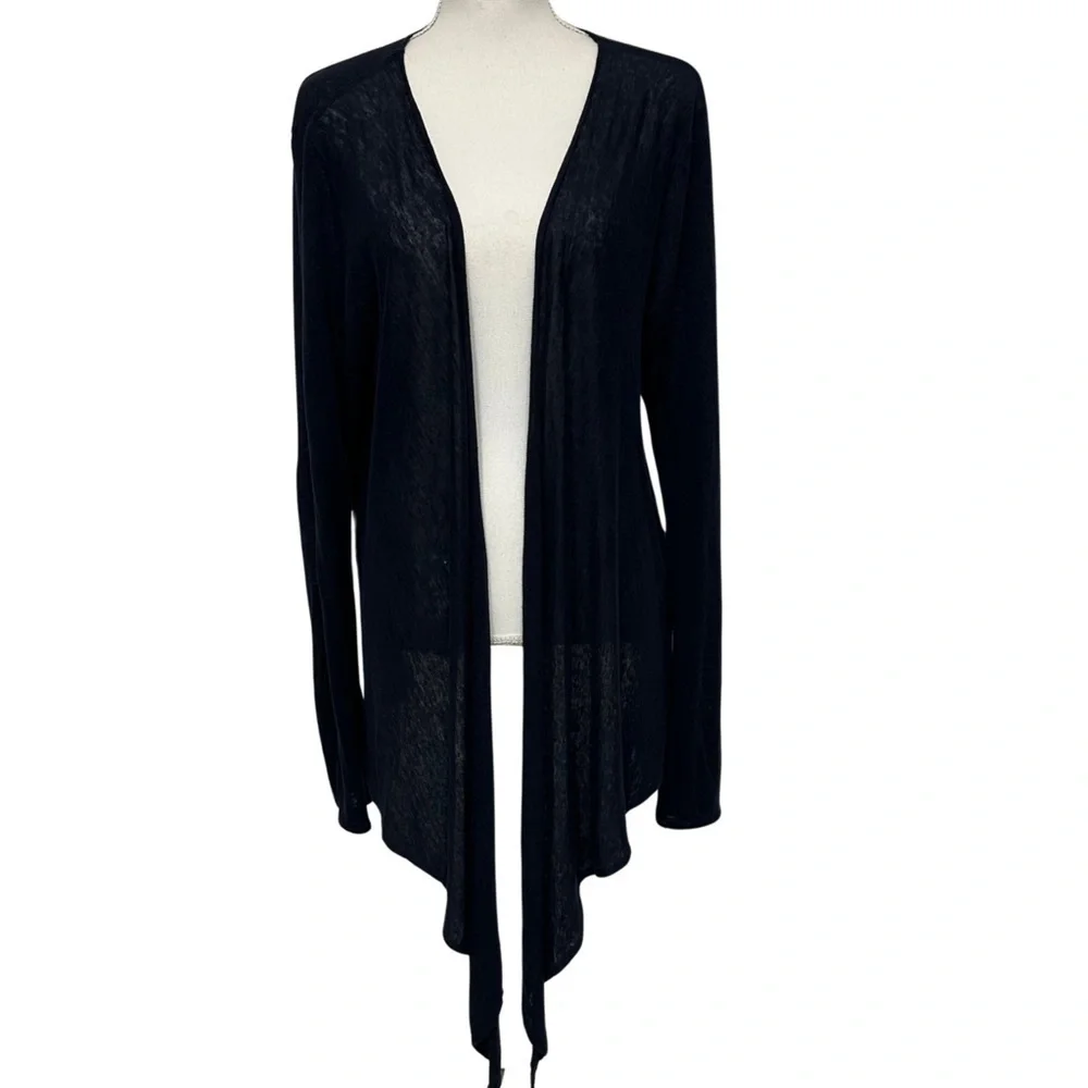 Calypso Saint Barth Open Linen Cardigan Long Sleeve Blue Lightweight Medium READ